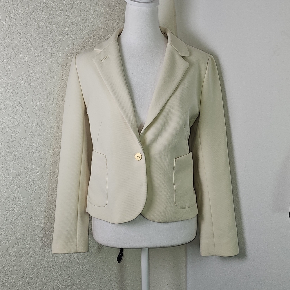 Cartonnier Cream Textured Blazer - Anthropologie Style Size 8P